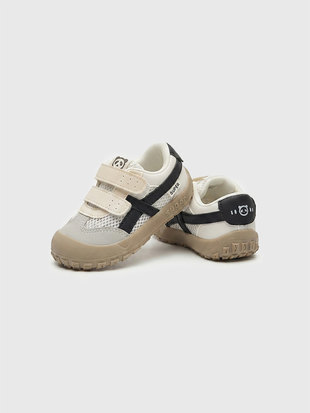KiddoForce Supen Panda Shoes Grey - YB62